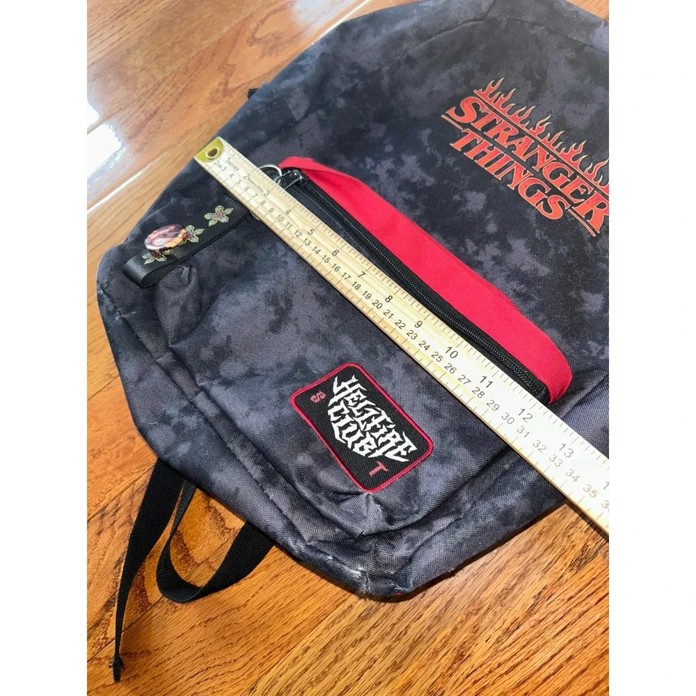 Bioworld Stranger Things Hellfire Club Backpack Grey Red Acid Wash